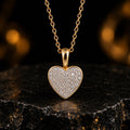 Herzanhänger Damen 585 Gelbgold 42 Diamanten Brillanten 0,25 ct W/P - optional mit Ankerkette 45cm