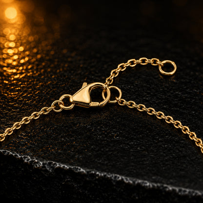 Armband Damen 585 Gelbgold mit 16 Diamanten Brillanten 0,08 ct W/SI - Größenverstellbar 19–21 cm