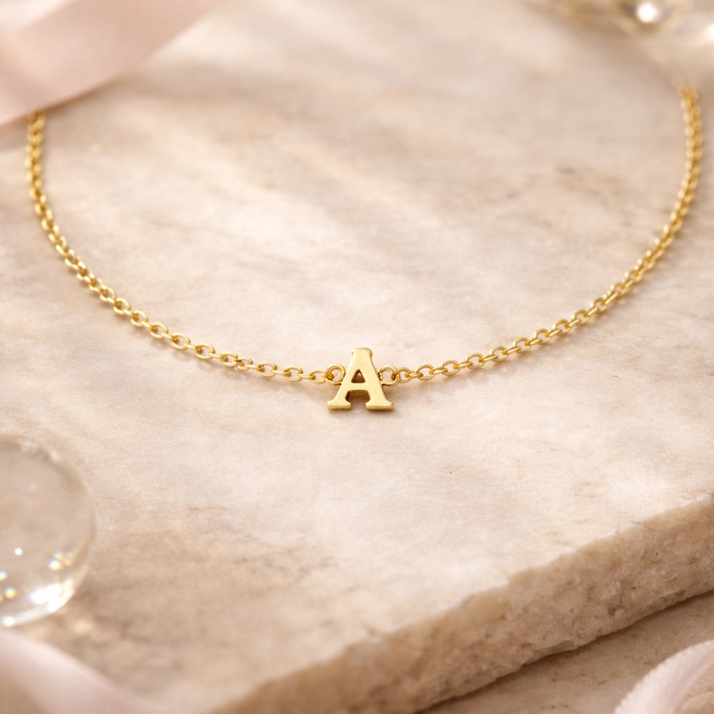 585 Gold Armband mit Buchstabe A