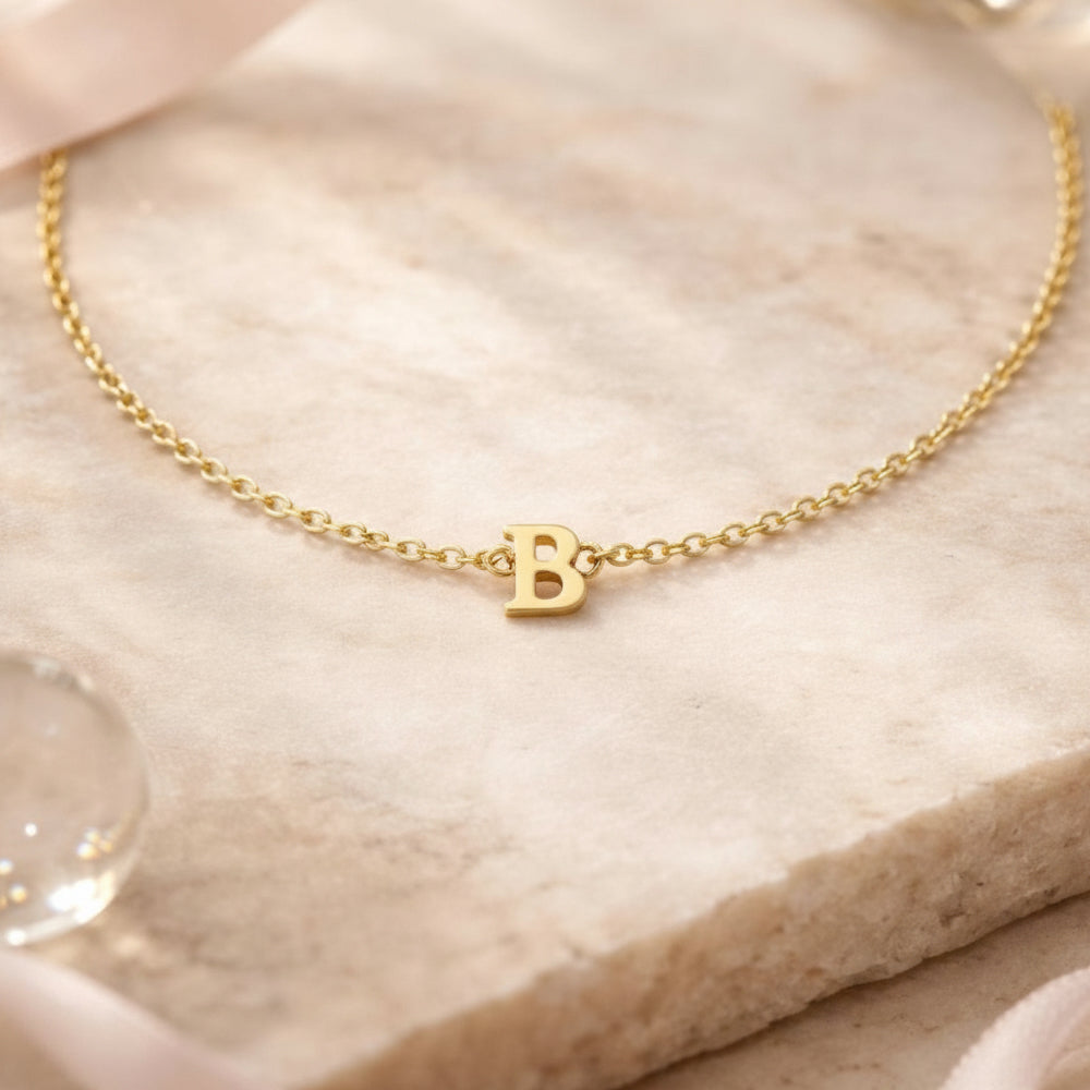 585 Gold Armband mit Buchstabe B
