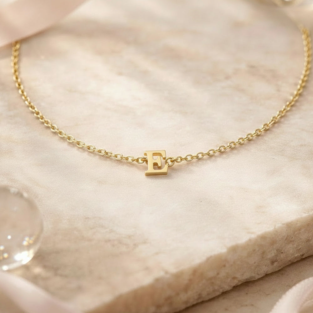 585 Gold Armband mit Buchstabe E