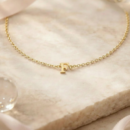 585 Gold Armband mit Buchstabe F
