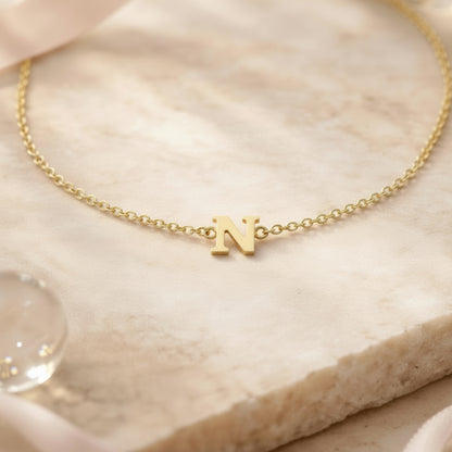 585 Gold Armband mit Buchstabe N