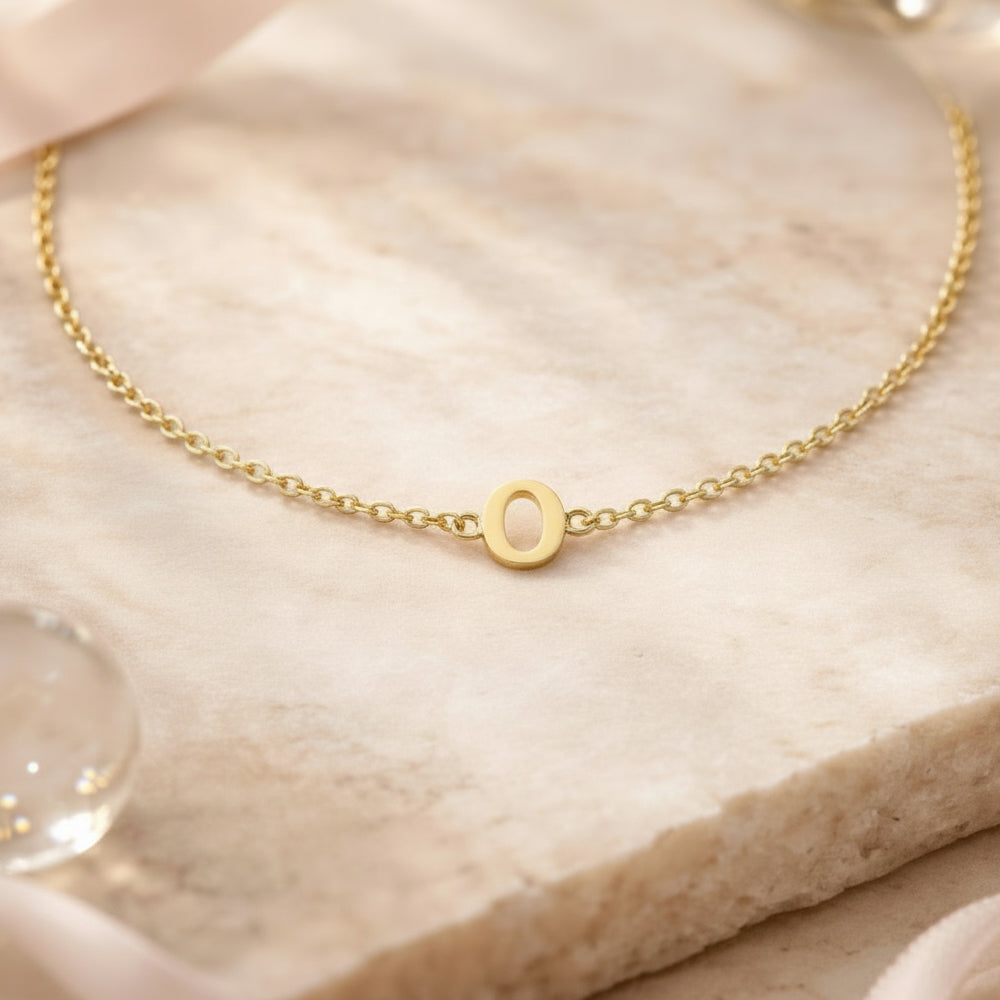 585 Gold Armband mit Buchstabe O