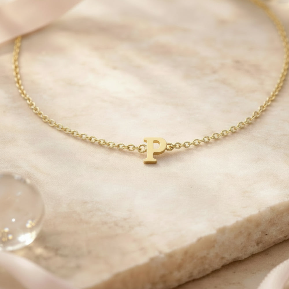 585 Gold Armband mit Buchstabe P