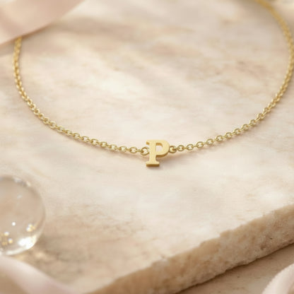585 Gold Armband mit Buchstabe P