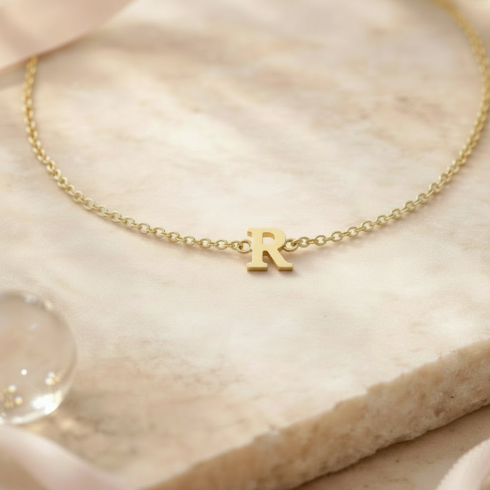 585 Gold Armband mit Buchstabe R