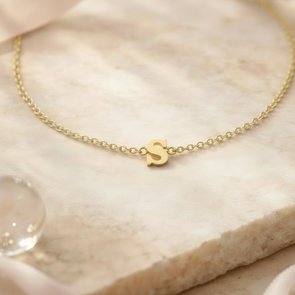 585 Gold Armband mit Buchstabe S