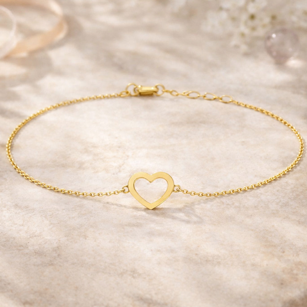 585 Gold Armband mit Herz