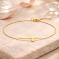 Kreuz Armband aus 585er Gold