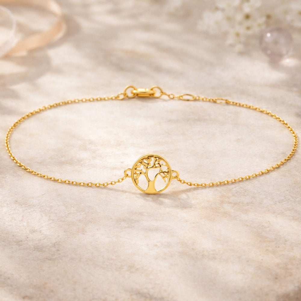 585 Gold Armband mit Motiv Lebensbaum