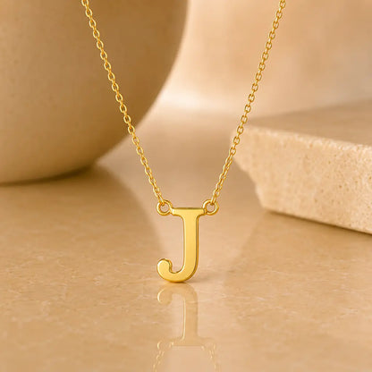 Buchstaben Collier Damen 585 Gold - diamantierte Ankerkette verstellbar 43cm