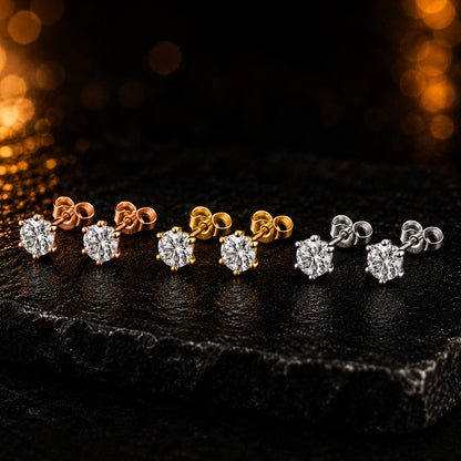 Ohrstecker Damen 585 Gold mit 2 Diamanten Brillanten 0,14 ct W/SI - Gelbgold, Weißgold, Rotgold