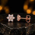 Ohrstecker Damen 585 Rotgold mit 14 Diamanten Brillanten 0,14 ct W/SI