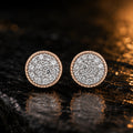 Ohrstecker Damen 585 Rotgold 28 Diamanten Brillanten 0,13 ct W/SI rund