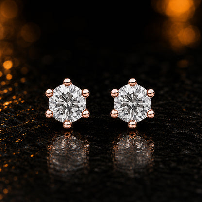 Ohrstecker Damen 585 Gold mit 2 Diamanten Brillanten 0,14 ct W/SI - Gelbgold, Weißgold, Rotgold