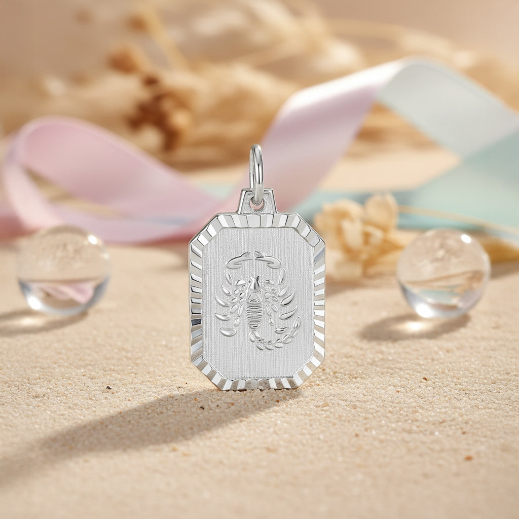 Sternzeichen Anhänger 925 Sterling Silber rhodiniert - alle 12 Sternzeichen