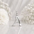 Buchstaben Anhänger Damen 925 Sterling Silber matt glänzend 18mm - optional mit Kette 45cm