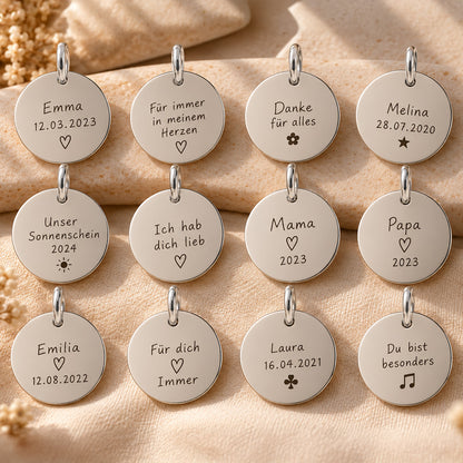 Gravurkette 925 Sterling Silber mit eigener Handschrift | Zeichnung | Unterschrift - inklusive Ankerkette 45cm
