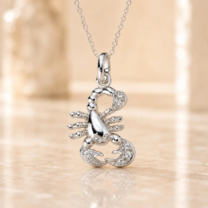 Sternzeichen Anhänger Damen 925 Sterling Silber rhodiniert Zirkonia 20mm - optional 45cm Kette