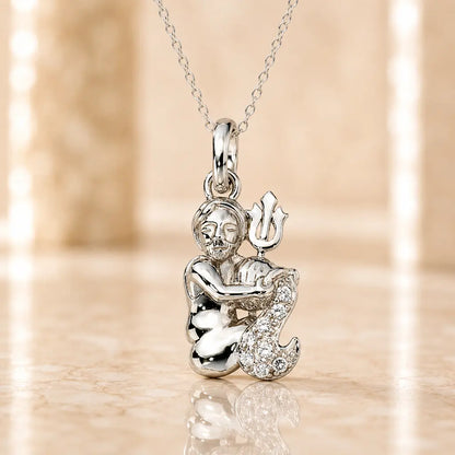 Sternzeichen Anhänger Damen 925 Sterling Silber rhodiniert Zirkonia 20mm - optional 45cm Kette