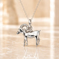 Sternzeichen Anhänger Damen 925 Sterling Silber rhodiniert Zirkonia 20mm - optional 45cm Kette
