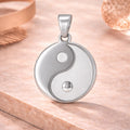 Yin Yang Anhänger 925 Sterling Silber rundes Symbol 12mm - matt & glänzend