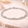 Unisex Armband Singapurkette 925 Sterling Silber - 19cm oder 21cm