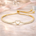 Herz Armband mit Zirkonia aus 925 Sterling Silber