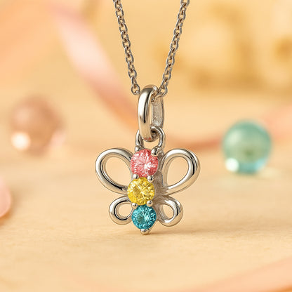 Schmetterling Geschenkset für Kinder aus 925 Sterling Silber mit Zirkonia