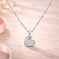 Damen Halskette 925 Sterling Silber mit Anhänger Herz Zirkonia 45cm - rhodiniert