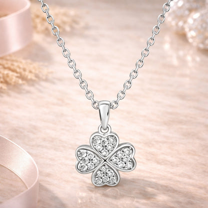 Damen Schmuckset 925 Sterling Silber mit 24 Zirkonia - 45cm Kette