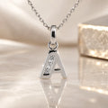 Mini-Buchstabenkette Damen 925 Sterling Silber mit Geburtsstein & Zirkonia - 45cm