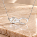 Infinity Namenskette mit Notenschlüssel - 925 Sterling Silber - Silber | Vergoldet | Rosévergoldet mit Wunschname