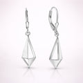 Damen Ohrhänger 925 Sterling Silber rhodiniert glanz/matt - 3,6cm