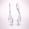 Damen Ohrhänger 925 Sterling Silber rhodiniert - 3,8cm