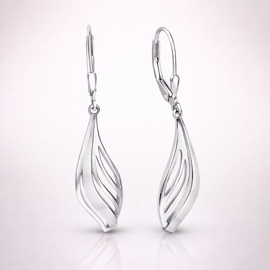 Damen Ohrhänger 925 Sterling Silber rhodiniert - 3,8cm