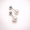 Ohrstecker aus 925er Sterling-Silber, Mini-Süßwasser-Perle, 0,8mm