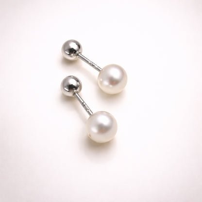 Ohrstecker aus 925er Sterling-Silber, Mini-Süßwasser-Perle, 0,8mm