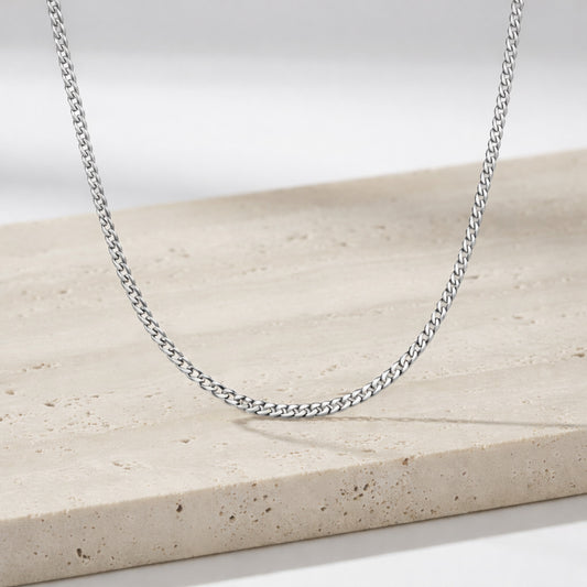 Unisex Panzerkette 925 Sterling Silber rhodiniert 1,2mm - verschiedene Längen