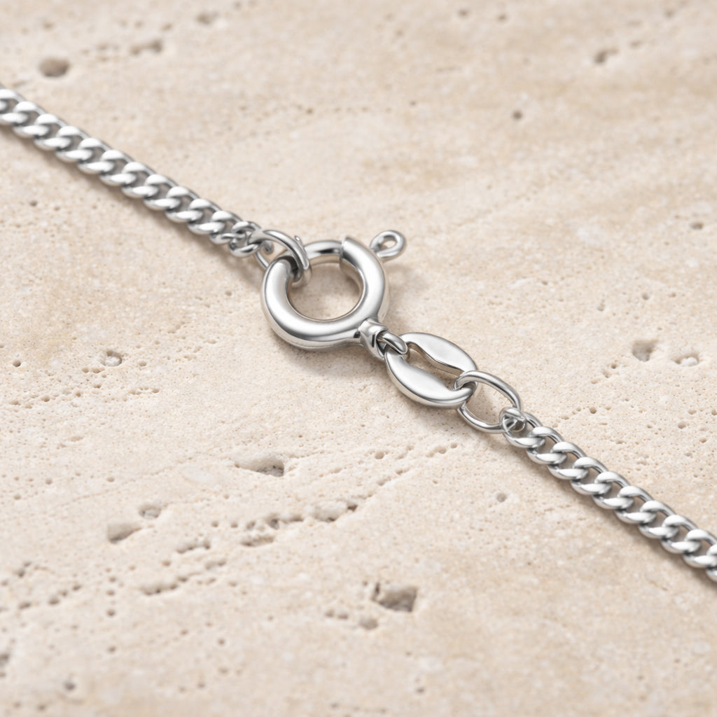 Unisex Panzerkette 925 Sterling Silber rhodiniert 1,2mm - verschiedene Längen