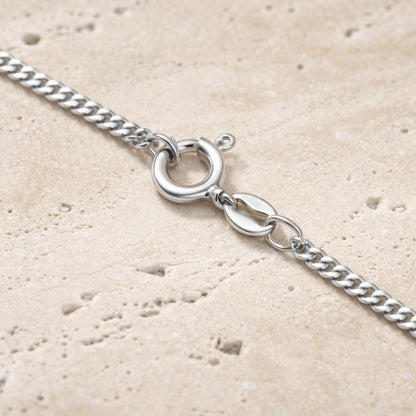 Unisex Panzerkette 925 Sterling Silber rhodiniert 1,2mm - verschiedene Längen
