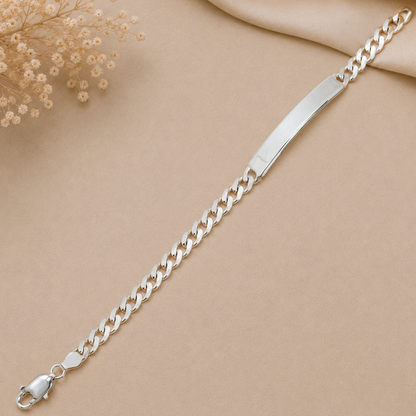 Partnerarmband Set aus 925 Sterling Silber mit Gravur - Panzerarmbänder 19 & 21 cm