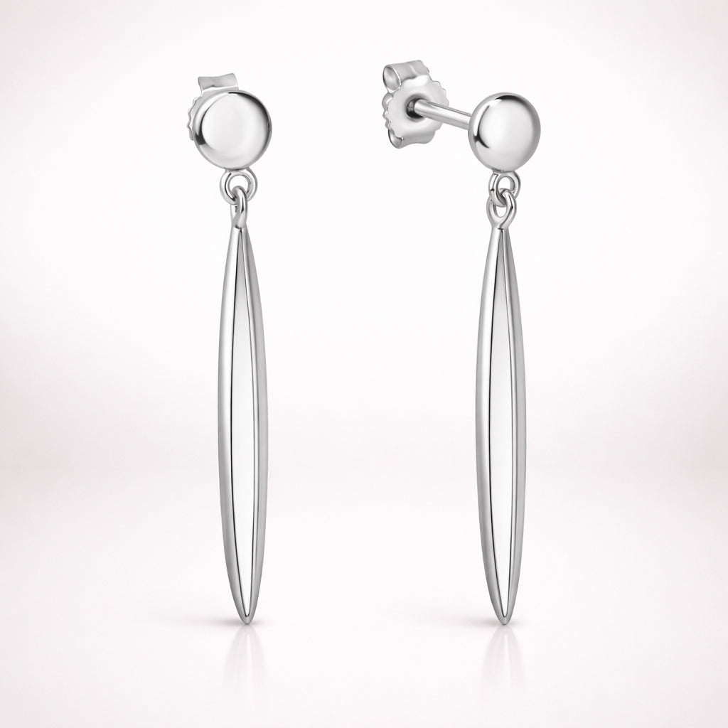 Damen Ohrhänger 925 Sterling Silber rhodiniert glanz - 2,4cm