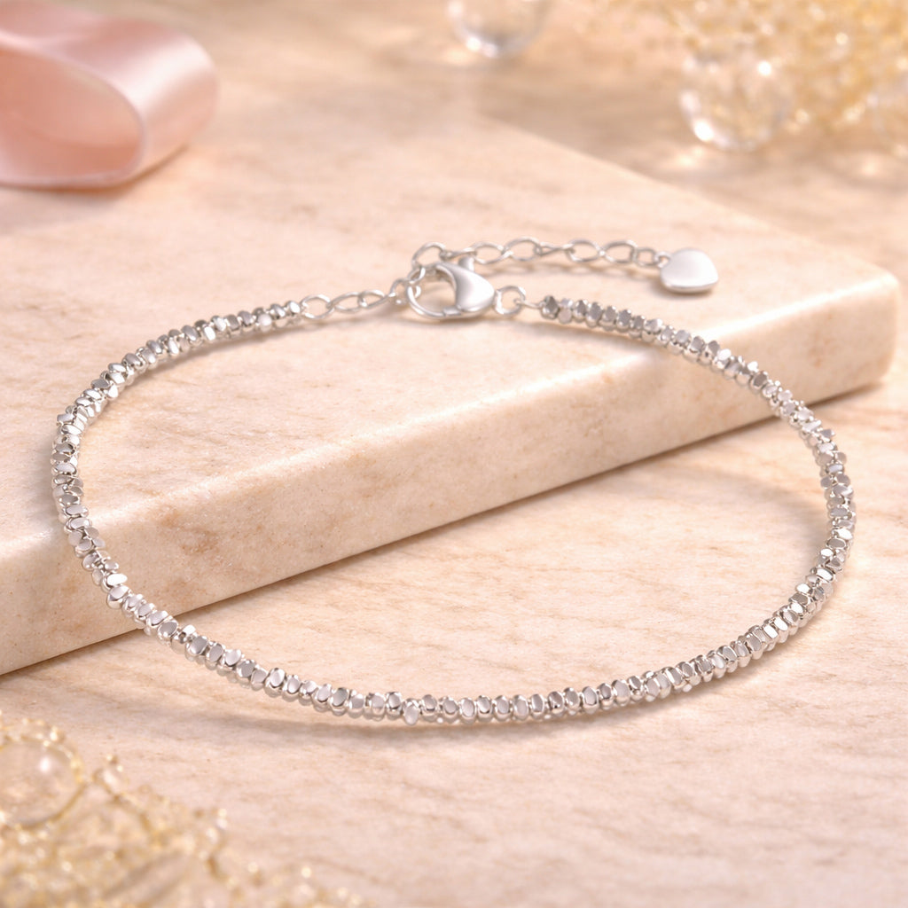 Armband aus 925er Sterling-Silber, Strukturarmband