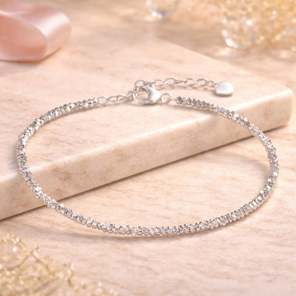 Armband aus 925er Sterling-Silber, Strukturarmband
