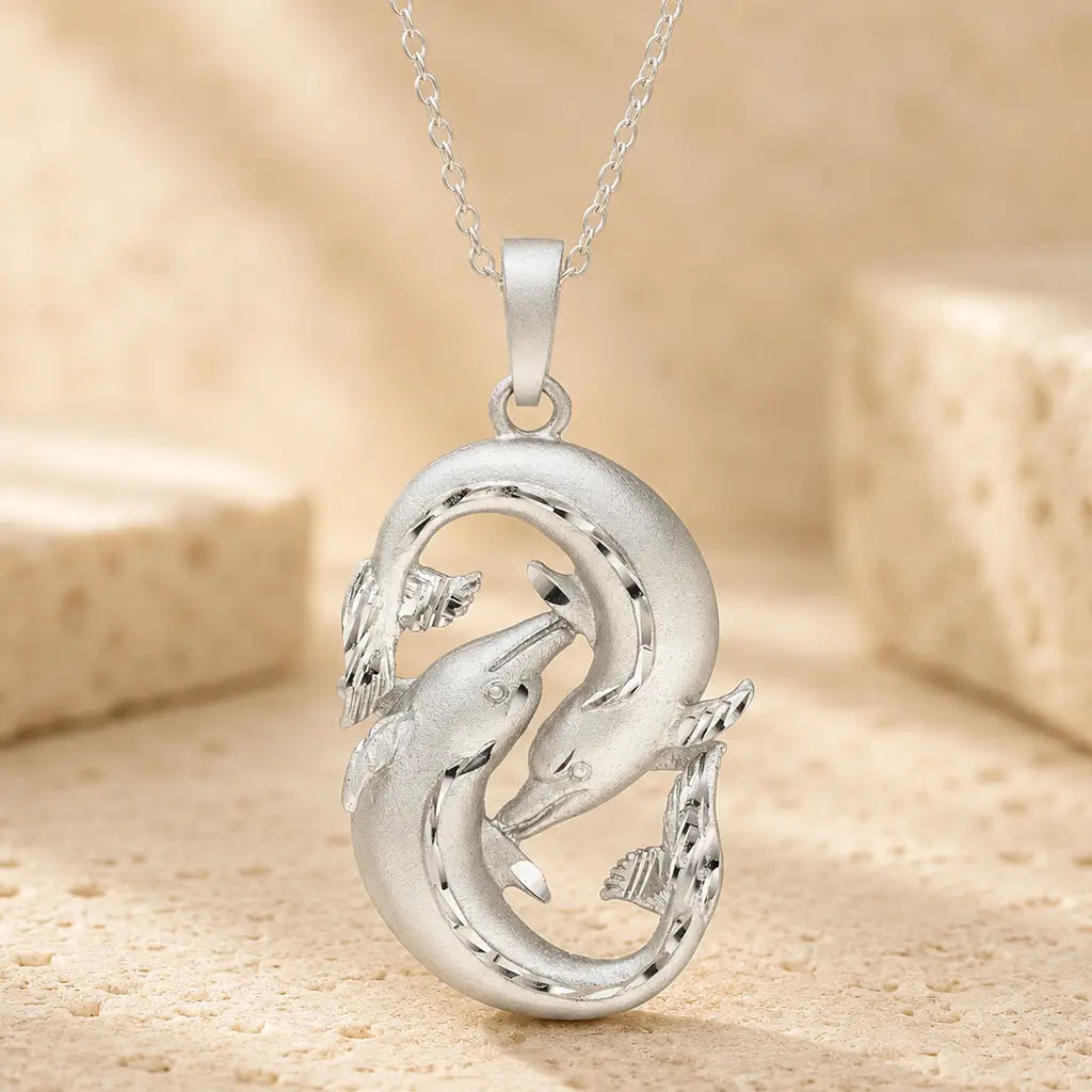 Sternzeichen Anhänger 925 Sterling Silber rhodiniert teilmattiert 3D Design 30mm - optional 45cm Ankerkette