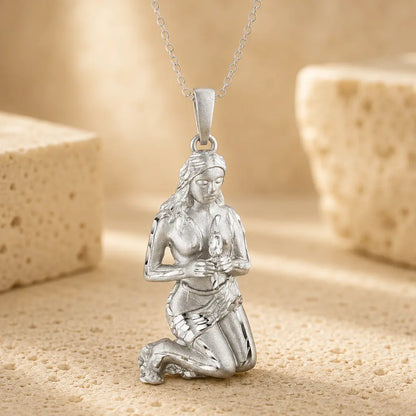 Sternzeichen Anhänger 925 Sterling Silber rhodiniert teilmattiert 3D Design 30mm - optional 45cm Ankerkette