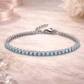 Tennisarmband aus 925er Sterling Silber mit Zirkonia - verschiedene Farben