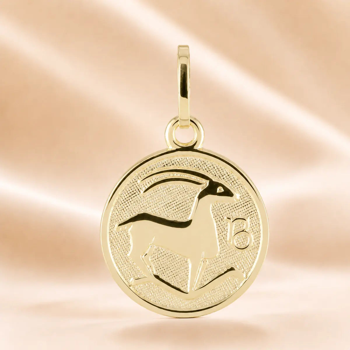Sternzeichen Anhänger Damen 925 Sterling Silber vergoldet 12mm - optional mit Kette 45cm